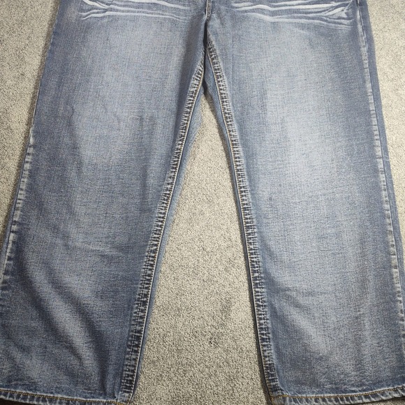 Axe & Crown Jeans Mens Size 48x32 Light Wash Denim Blue Relaxed Fit Distressed - Picture 6 of 16
